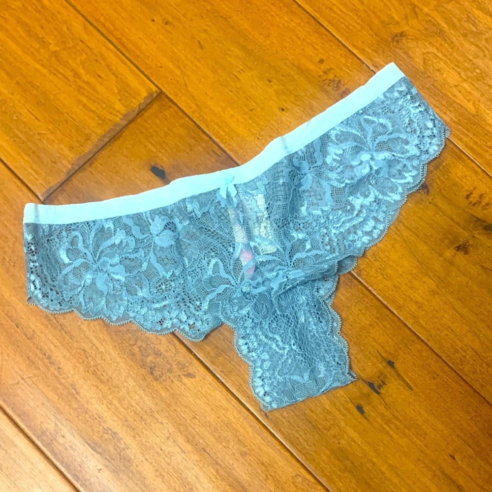 New! PINK Victoria’s Secret Extra Low rise mini cheekster size small blue